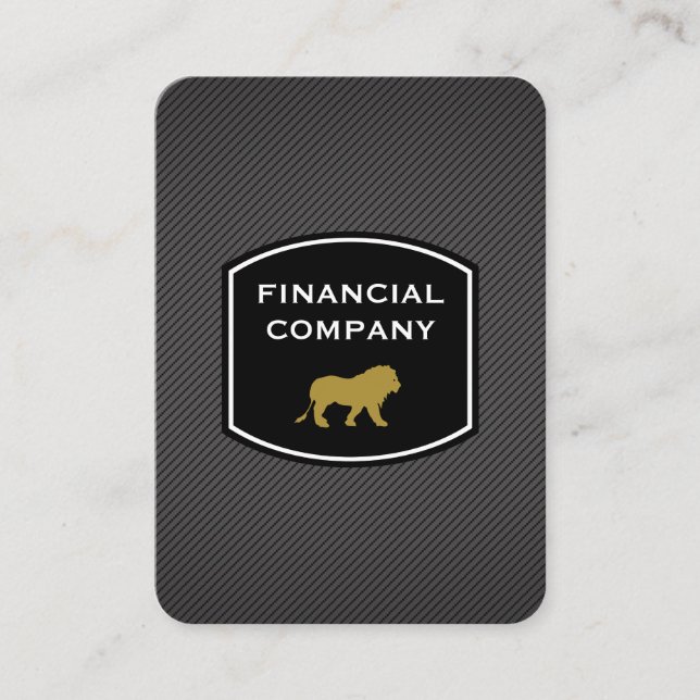 Sleek Professional / Lion Business Card (Front)