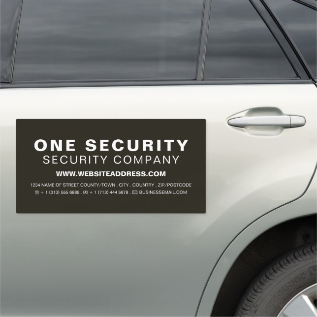 Sleek & Professional Security Service Car Magnet (In Situ)