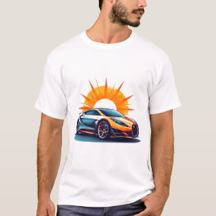 🏎️ Sleek Racing Car Sunburst Energy Art T-Shirt