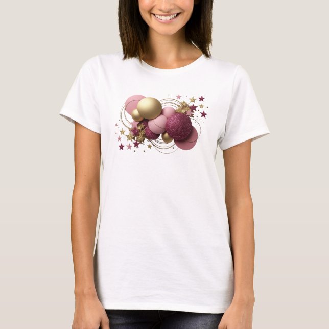 Sleek Red ABSTRACT ART Statement Tee (Front)
