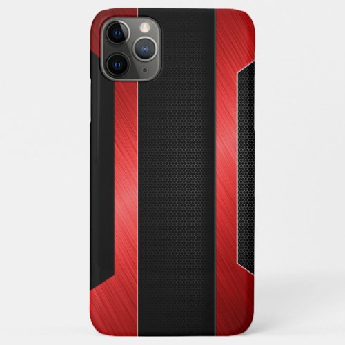 Sleek Red Metal iPhone 11 Pro Max Case