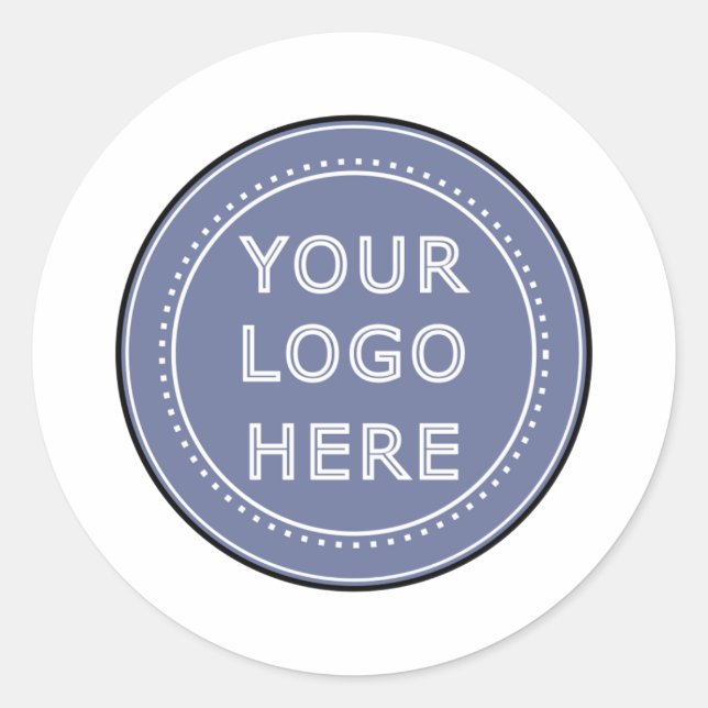 Sleek, Refined, & Personalized Classic Round Sticker (Front)
