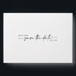 Sleek Romance | Black on White Save The Date | Envelope<br><div class="desc">Smooth, glossy, shiny and sophisticated - call this design what you want, but don't call it late. This beautiful elegant modern Sleek Romantic, Black on White, Save The Date Envelope with impressive calligraphy, can be the start of a beautiful thing. This Envelope compliment these Save The Date Cards in our...</div>