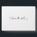 Sleek Romance | Black on White Save The Date | Envelope<br><div class="desc">Smooth, glossy, shiny and sophisticated - call this design what you want, but don't call it late. This beautiful elegant modern Sleek Romantic, Black on White, Save The Date Envelope with impressive calligraphy, can be the start of a beautiful thing. This Envelope compliment these Save The Date Cards in our...</div>