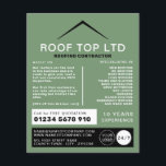 Sleek Roof, Roofer, Roofing Contractor Advert Flyer<br><div class="desc">Sleek Roof,  Roofer,  Roofing Contractor Advertising Flyers By The Business Card Store.</div>