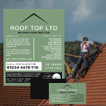 Sleek Roof, Roofer, Roofing Contractor Advert Flyer<br><div class="desc">Sleek Roof,  Roofer,  Roofing Contractor Advertising Flyers By The Business Card Store.</div>