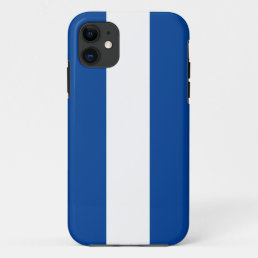 Sleek Royal Blue White Nautical Sailing Stripes iPhone 11 Case