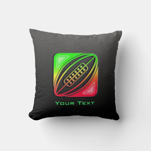 Sleek Rugby Throw Pillow (Front)