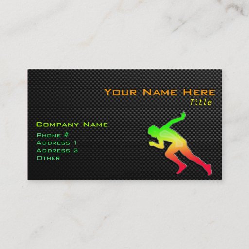 Customizable Sleek Running Business Card Template