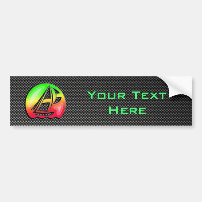 Sleek Sailing Bumper Sticker (Front)