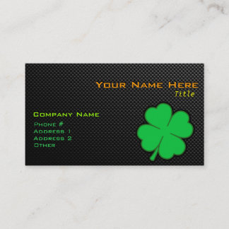 Sleek Shamrock Business Card