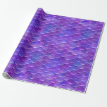 Sleek Shiny Purple Mermaid Scales Wrapping Paper