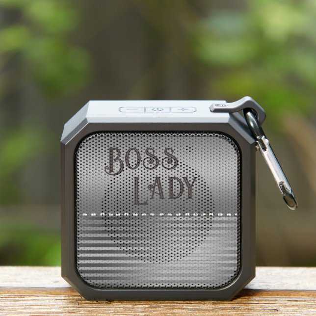 Sleek Silver Boss Lady Keychain Bluetooth Speaker (Insitu(Outdoor))