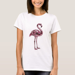 Sleek Silver FLAMINGO Graphic Design T-Shirt