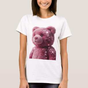 Sleek Silver PINK TEDDY BEAR WITH GLITTER T-Shirt
