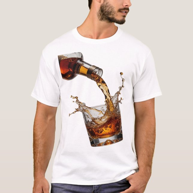 Sleek Silver WHISKY SPLASH Tee (Front)