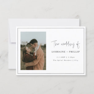 Sleek & Simple 2-Photo Wedding Invite