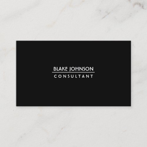 Sleek &amp; Simple Black professional business cards