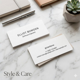 Sleek Simple Design Personalized Calling Card