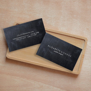 Sleek Simple Modern Chalkboard Business Card