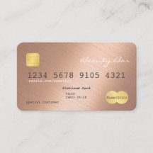 Sleek Simplistic Credit Card Shining Rose Gold