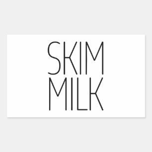 Sleek Skim Milk Rectangular Sticker