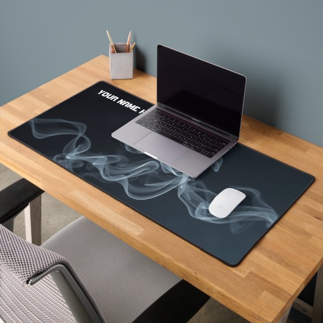 Sleek Smoked Glass Translucent Large Desk Mat (Office 2)