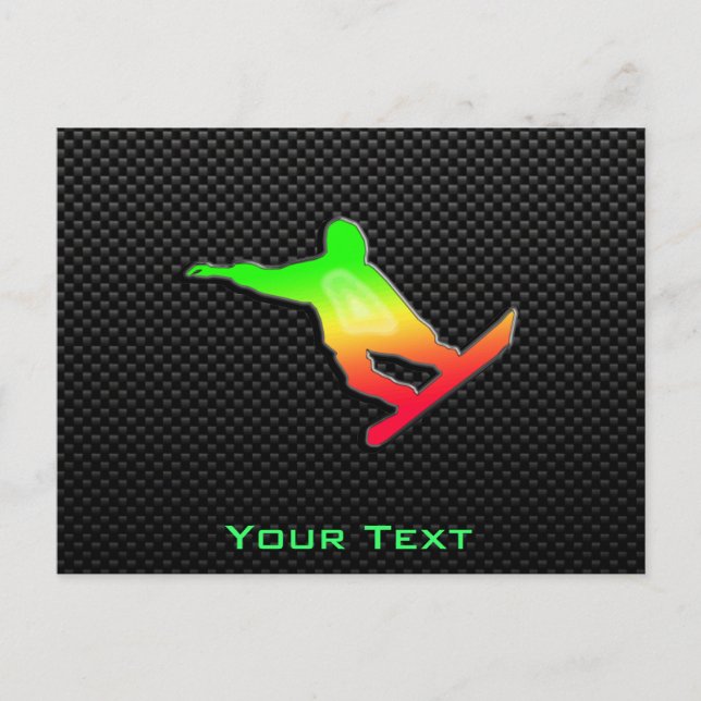 Sleek Snowboarding Postcard (Front)