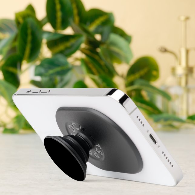 Sleek Solid Black MagSafe PopGrip for iPhone PopSocket (Insitu)