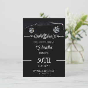 Sleek Sports Car Birthday Invitation