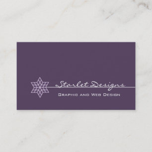 Sleek Starlet Business Card, Eggplant Business Card