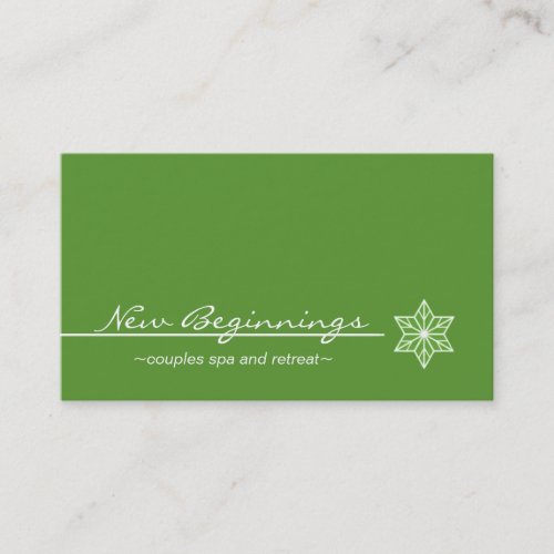 Sleek Starlight Business Card, Kelly Green