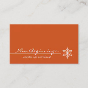 Sleek Starlight Business Card, Orange Business Card