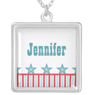 Sleek Stars and Stripes Necklace