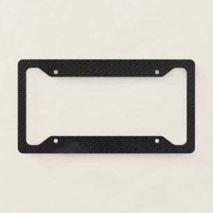Sleek Stealth Black Carbon Micro Tech Texture License Plate Frame