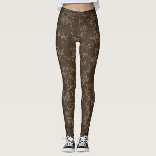 Sleek & Stylish: Brown & Tan Camouflage Design Leggings