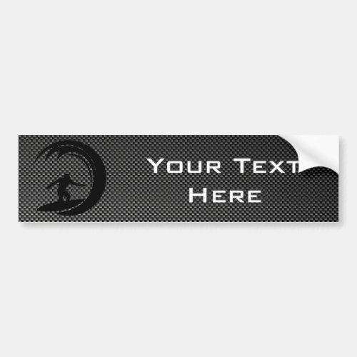 Sleek Surfing Bumper Sticker