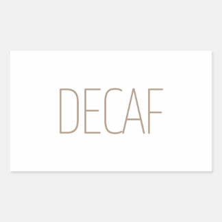 Sleek Tan Decaf Coffee Rectangular Sticker