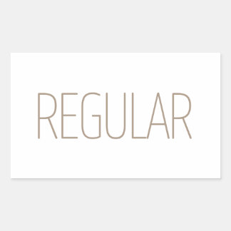 Sleek Tan Regular Coffee Rectangular Sticker