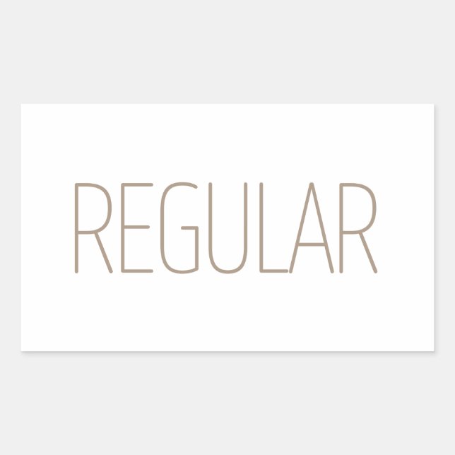 Sleek Tan Regular Coffee Rectangular Sticker (Front)