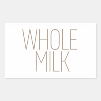 Sleek Tan Whole Milk Rectangular Sticker