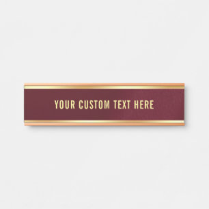 Sleek Template Your Custom Text Here Home Door Sign