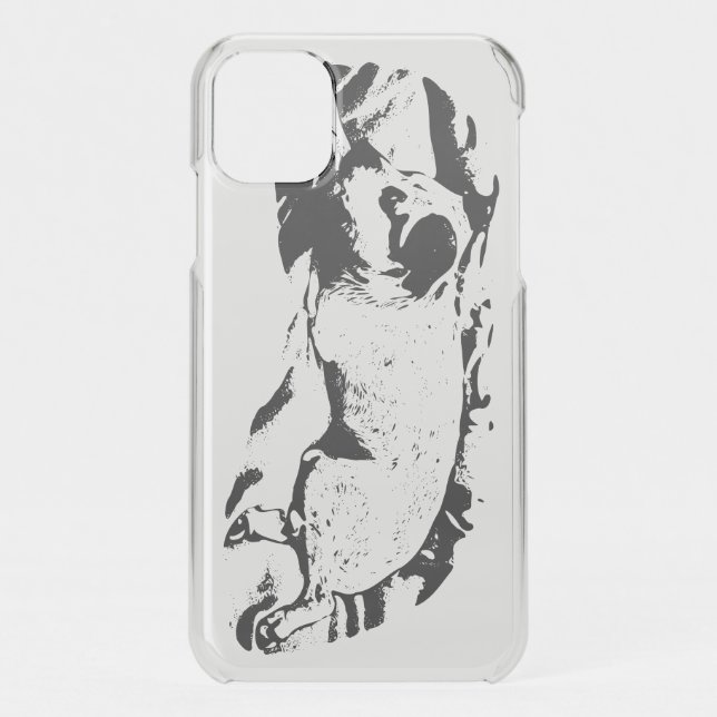 Sleek Terrier Study, Holiday Chic Uncommon iPhone Case (Back)