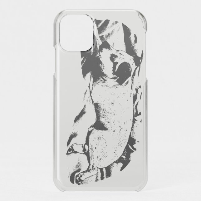 Sleek Terrier Study, Holiday Chic Uncommon iPhone Case (Back)