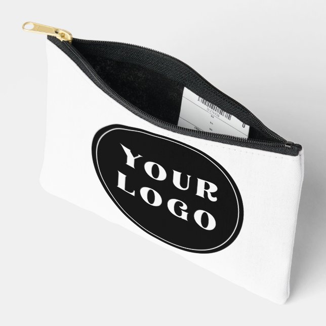 Sleek, Timeless, Sophisticated Customizable Accessory Pouch (Open)