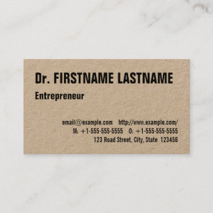 Sleek & Trendy Entrepreneur Business Card