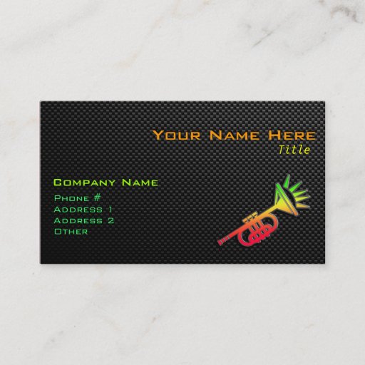 Customizable Sleek Trumpet Business Cards