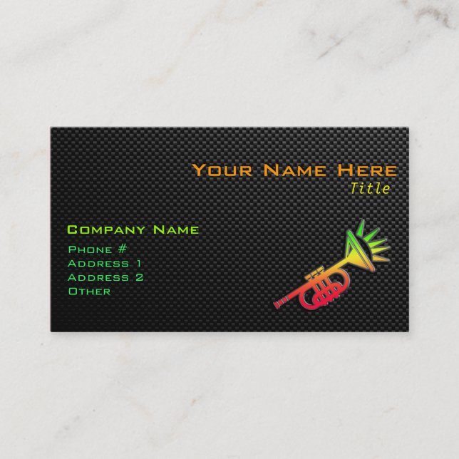 Sleek Trumpet Business Card (Front)