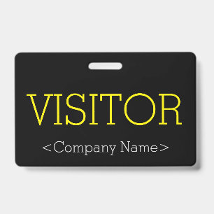 Sleek "VISITOR" Badge