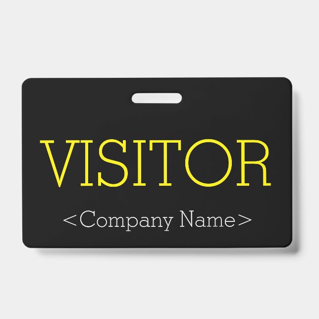 Sleek "VISITOR" Badge (Front)
